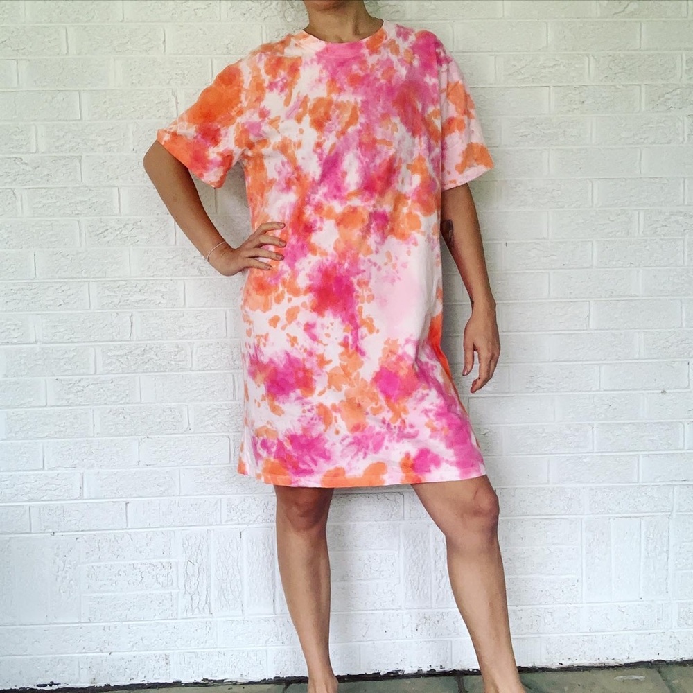 New Madewell Tie Dye T-Shirt Dress